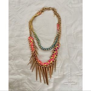 Aldo Spike Gold/Multicolor Necklace Set